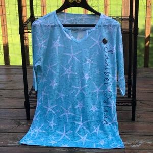 Blue 84 Sanibel Island teal T-shirt.